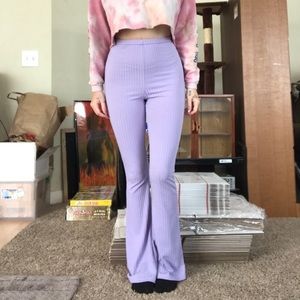 Light purple flare leg yoga pants